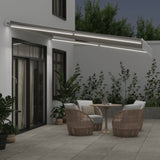 Manual Retractable Awning with LED Anthracite&White 400x350 cm 3215793