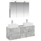 Bathroom Furniture Set 4 pcs Concrete Grey 3406818