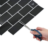 Subway Tile 50 pcs Black 30.5 x 30.5 cm Polyurethane and PET 42021214