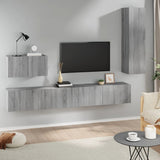 4 Piece TV Cabinet Set Grey Sonoma Engineered Wood 3114332