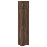 Slim Storage Cabinet Brown Oak 45x42.5x225 cm Engineered Wood 3281293