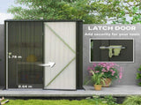 5.3 x 3.1ft Corrugated Steel Garden Shed - Black T3398P325303