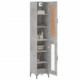 Highboard Concrete Grey 34,5x34x180 cm Engineered Wood 3200389