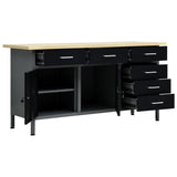 145348 Workbench Black 160x60x85 cm Steel