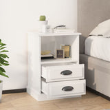 ZNTS Bedside Cabinet High Gloss White 43x36x60 cm 816332