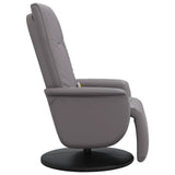 Massage Recliner Chair with Footrest Grey Faux Leather 356515
