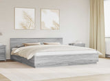 Bed Frame Grey Sonoma 180 x 200 cm Engineered Wood 3408143