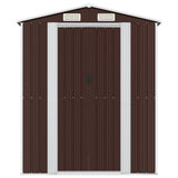 Garden Shed Dark Brown 192x689x223 cm Galvanised Steel 3147466