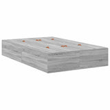 Storage Bed Frame Grey Sonoma 120 cm Engineered Wood 3335634