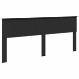 Storage Bed with Headboard Black 200 x 200 cm Engineered Wood 3410764