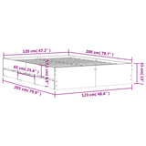 Bed Frame with Drawers without Mattress Black 120x200 cm 3207281