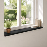 Window Sills 2 pcs Black 160 x 30 x 2 cm Solid Beech Wood 42048358