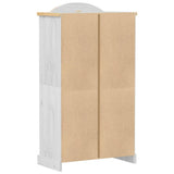 Wardrobe Corona White 102x52x186 cm Solid Wood Pine 4012155