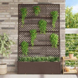 Garden Trellis Planter Brown 105 x 30 x 170 cm Metal 366620