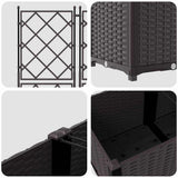Garden Planter 3 pcs Brown 80 x 80 x 143 cm PP 42002818