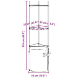 Tomato Cages with Plant Bags 8 pcs 116 cm Steel and PP 3281492
