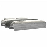 Bed Frame without Mattress Grey Sonoma 180x200 cm Super King Engineered Wood 3295637
