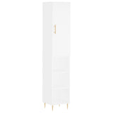 Highboard White 34.5x34x180 cm Engineered Wood 3198969