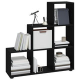Staircase Bookcase Black 107 cm Engineered Wood 342603