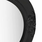 Wall Mirror Baroque Style 50 cm Black 320347