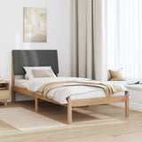 Bed Frame with Headboard Brown 90 x 200 cm Solid Pine Wood 878915