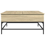 Coffee Table Sonoma Oak 95x95x45 cm Engineered Wood and Metal 3217065