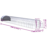 Outdoor Chicken Coop 3x24x2 m Galvanised Steel 3095480