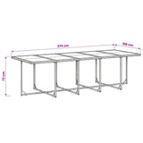 11 Piece Garden Dining Set with Cushions Grey Poly Rattan 3211472