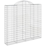 Arched Gabion Baskets 8 pcs 200x50x180/200 cm Galvanised Iron 3146410