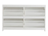 Modern Shoe Cabinet with 4 Flip Drawers, Freestanding Shoe Rack with Open Shelves, Suitable for N896P457053W