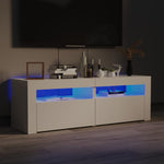 ZNTS TV Cabinet with LED Lights High Gloss White 120x35x40 cm 804361