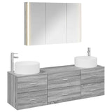 Bathroom Furniture Set 4 pcs Grey Sonoma 3407068