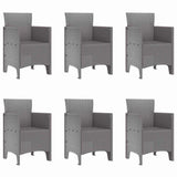 Garden Dining Set 7 pcs Light Grey Polypropylene 3378727