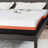 Mattress White and Grey 180 x 200 cm Gel Memory Foam 4106356
