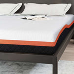Mattress White and Grey 200 x 200 cm Gel Memory Foam 4106357
