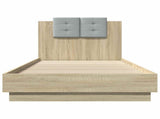 Bed Frame with LED Sonoma Oak 80 x 200 cm Engineered Wood 3429662