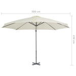 ZNTS Cantilever Garden Parasol with Aluminium Pole Sand 300 cm 44620