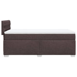 Box Spring Bed with Mattress Dark Brown 90x200 cm Fabric 3285781