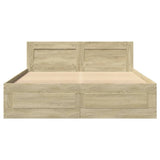 Bed Frame with Headboard without Mattress Sonoma Oak 120x200 cm 3295571