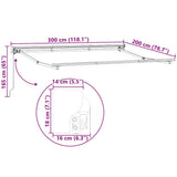 Awning Frame Manual Adjustable White 3 x 2 m Steel 42002523