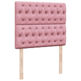 Box Spring Bed with Mattress Pink 120x190 cm Small Double Velvet 3290869