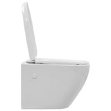 Wall Hung Rimless Toilet Ceramic White 145237