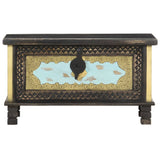 Storage Chest Black 80x40x45 cm Solid Mango Wood 286396