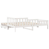 Daybed with Trundle and Drawers without Mattress White 80x200 cm 3302220