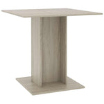 Dining Table Sonoma Oak 80x80x75 cm Engineered Wood 800255