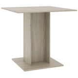 Dining Table Sonoma Oak 80x80x75 cm Engineered Wood 800255