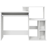 Desk with Drawer White 120.5 x 44 x 88.5 cm Engineered Wood 869474