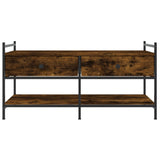 Coffee Table Smoked Oak 99x50x50 cm Engineered Wood 833962