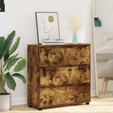 Storage Cabinet Smoked Oak 80 x 31 x 81 cm Engineered Wood 888852