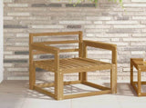 Outdoor Sofa Set Solid Acacia Wood White 3438963